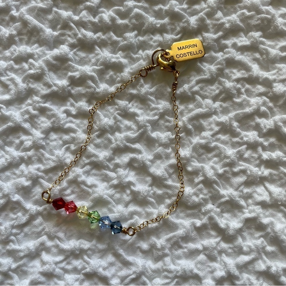 NEW Marrin Costello Multicolor Rainbow Gold Bracelet
